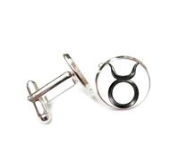 Boutons de manchette, Bracelet Porte-Bonheur Personnalisé Avec Boucle De Manchette, Symbole Du Taureau, Style Métal Lourd Rétro Mat Et Corrodé. Accessoire Idéal Pour Un Comptable, Un Patron Ou Po