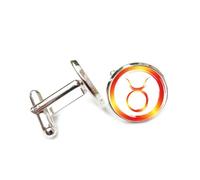 Boutons de manchette, Bracelet Porte-Bonheur Personnalisé, Inspiré Du Symbole Du Taureau Et De La Diffraction Spectrale. Pour Un Comptable, Un Patron, Un Homme D'Affaires, Un Mariage Ou Un Bal De Pr