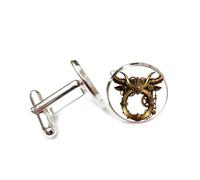 Boutons de manchette, Bracelet Porte-Bonheur Rétro Style Steampunk Corrodé, Orné Du Symbole Du Taureau Et Représentant Les Douze Signes Du Zodiaque. Accessoire De Chemise Idéal Comme Cadeau Pour