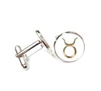 Boutons de manchette, Bracelet Porte-Bonheur Taureau En Métal, Représentant Une Étoile, Symbole De Chance, Inspiré Des Douze Signes Du Zodiaque. Boucle De Manchette Personnalisée, Accessoire De C