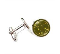 Boutons de manchette, Cadeau Original Et Porte-Bonheur Inspiré De La Nébuleuse Des Gémeaux, Inspiré Des Douze Signes Du Zodiaque, Boucle De Manchette Personnalisée, Accessoire De Chemise Idéal P