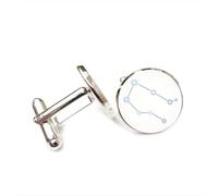 Boutons de manchette, Cadeau Porte-Bonheur Gémeaux, Symbole De Chance Et De Diffraction De L'Aura, Inspiré Des Douze Signes Du Zodiaque. Boucle De Manchette Personnalisée, Accessoire De Chemise Id
