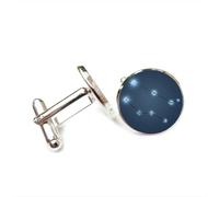 Boutons de manchette, Cadeau Porte-Bonheur Gémeaux, Symbole De Diffraction, Idéal Pour Un Ami. Douze Signes Du Zodiaque, Boucle De Manchette Personnalisée, Accessoire De Chemise, Cadeau Parfait Pou
