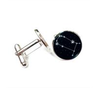 Boutons de manchette, Cadeau Porte-Bonheur Haut De Gamme Inspiré De La Nébuleuse Des Gémeaux, Inspiré Des Douze Signes Du Zodiaque, Boucle De Manchette Personnalisée, Accessoire De Chemise Idéal