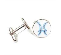 Boutons de manchette, Cadeau Porte-Bonheur Heavy Metal Poissons, Symbole De Feu, Dynamique Et Flottant, Idéal Pour Un Ami, Signe Du Zodiaque Poissons (Douze Signes), Boucle De Manchette Personnalisé
