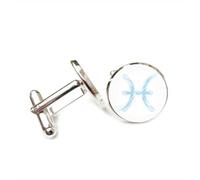 Boutons de manchette, Cadeau Porte-Bonheur Pour Un Ami, Symbole De L'Aura De L'Étoile Poissons, Des Douze Signes Du Zodiaque Poissons. Boucle De Manchette Personnalisée, Accessoire De Chemise, Cadea