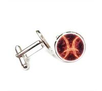 Boutons de manchette, Cadeau Unique Pour Un Ami, Symbole De L'Intrication Quantique Cybernétique De La Nébuleuse Des Poissons, Signe Du Zodiaque Des Douze Poissons, Boucle De Manchette Personnalisé