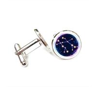 Boutons de manchette, Carte Du Ciel Des Gémeaux, Cadeau Porte-Bonheur Cyber Néon Pour Remise De Diplôme, Douze Signes Du Zodiaque, Boucle De Manchette Personnalisée, Accessoire De Chemise, Cadeau
