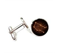 Boutons de manchette, Carte Du Ciel Des Gémeaux, Circuit Magique Porte-Bonheur, Pour Un Ami. Douze Signes Du Zodiaque, Boucle De Manchette Personnalisée, Accessoire De Chemise, Cadeau Parfait Pour U