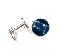 Boutons de manchette, Carte Du Ciel Des Gémeaux, Projection De Nébuleuse, Cadeau Porte-Bonheur Pour Un Ami, Douze Signes Du Zodiaque, Boucle De Manchette Personnalisée, Accessoire De Chemise, Cadea