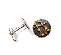 Boutons de manchette, Carte Du Ciel Des Gémeaux, Symbole De Feu Et De Chance, Cadeau Heavy Metal Pour Un Ami. Douze Signes Du Zodiaque, Boucle De Manchette Personnalisée, Accessoire De Chemise, Cade