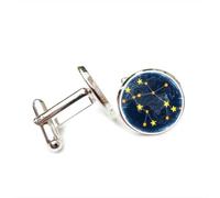 Boutons de manchette, Carte Du Monde Étoilée Gémeaux, Projection Du Futur, Porte-Bonheur, Cadeau Pour Un Ami, Douze Signes Du Zodiaque, Boucle De Manchette Personnalisée, Accessoire De Chemise, Ca