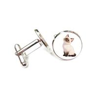 Boutons de manchette, Chat Mignon Regardant Vers Le Haut Avec Espoir, Saluant L'Hôte. Boucle De Manchette Personnalisée, Accessoire De Chemise Scintillante, Cadeau Pour Comptable, Patron, Mariage, B