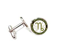 Boutons de manchette, Circuit Imprimé 3D Représentant Le Symbole Du Capricorne, Les Douze Signes Du Zodiaque Du Capricorne, Boucle De Manchette Personnalisée, Accessoire De Chemise, P