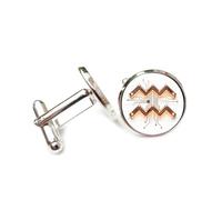 Boutons de manchette, Circuit Imprimé 3D, Signe Du Zodiaque Verseau, Boucle De Manchette Personnalisée, Accessoire De Chemise, Pour Un Comptable, Un Patron, Un Homme D'Affaires, Un Mariage, Un Bal D