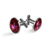 Boutons de manchette classiques noirs pour homme, motif galaxie planète terre pour costume, chemise, mariage, affaires, cadeau d'anniversaire