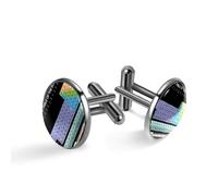 Boutons de manchette classiques noirs pour homme - Tableau périodique - Pour costume, chemise, mariage, affaires, anniversaire, cadeau