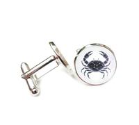 Boutons de manchette, Crabe Brillant, Point Lumineux, Projection Holographique, Cancer, Douze Signes Du Zodiaque, Boucle De Manchette, Accessoire De Chemise, Cadeau Pour Comptable, Patron, Affaires, M