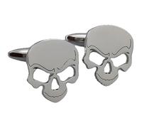 Boutons de manchette de chemise Designg élégant Crâne Skull, Boutons de manchette Pour Hommes, Couleur Argent Liens De Poignet, S, Métal, Non présent