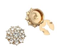 Boutons de manchette de luxe en alliage de cristal pour une tenue formelle, accents de verre éclatants, accessoires d'affaires et de soirée, accessoires élégants pour hommes, taille unique, Comme