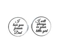 Boutons de manchette de mariage « I love you forever I will always be your little girl »