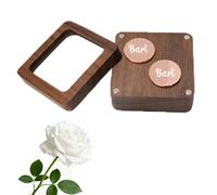 Boutons de manchette de mariage personnalisés pour homme,avec boîte à boutons de manchette, nom personnalisé et logo,Pour Mariage,Affaires, Saint-Valentin (Or rose)