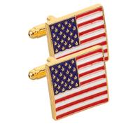 Boutons de Manchette Drapeau National Alliage Métal Design Patriotique | Finition Lustrée Solide, Mécanisme Épingle Sécurisé, pour Chemisiers à Poignets Français et Costumes