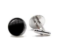 Boutons de manchette éclipse lunaire pour homme, cabochon en verre de 16 mm, cadeau pour collectionneur passionné d'astronomie,Couleur 7,Taille unique