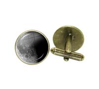 Boutons de manchette éclipse lunaire pour homme, cabochon en verre de 16 mm, cadeau pour collectionneur passionné d'astronomie,Couleur 16,Taille unique