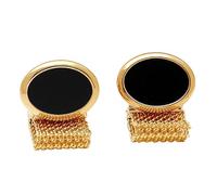 Boutons de manchette ellipsoïdaux flexibles en bronze pour homme, sans effort à porter avec n ' importe quelle couleur de chemise et mode Boutons de manchette en bronze non allergènes pour incidents
