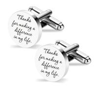 Boutons de manchette en acier inoxydable pour enseignants, médecin, infirmière, garderie, enseignants, fête des pères, anniversaire, fin d'année, cadeau de rentrée scolaire, cadeau de retraite, cadeau