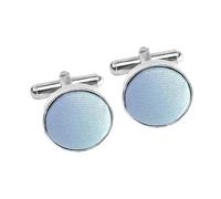 Boutons de manchette en acier inoxydable pour homme Bleu ciel 1,3 cm, 1.3cm, Acier inoxydable