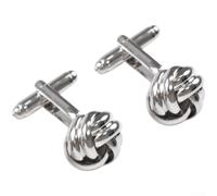 Boutons de manchette en alliage de style torsadé creux | Motifs creux complexes, mécanisme de verrouillage rotatif, look sophistiqué, tenue formelle professionnelle