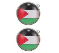 Boutons de Manchette en Alliage de Zinc Drapeau Palestine pour Hommes, Design Unique et Polyvalent, Accessoire pour Chemise Formelle ou Mariage, 1 Paire