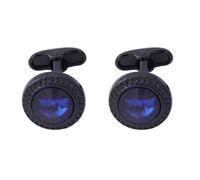 Boutons de manchette en cristal pour homme - Couleur noire - Pour conférences d'affaires, chemises de mariage, Size Approx. 1.7cm/ 0.67in, Métal
