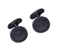 Boutons de manchette en cristal pour homme - Couleur noire - Pour conférences d'affaires, chemises de mariage, Size Approx. 1.7cm/ 0.67in, Métal