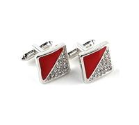 Boutons de manchette en cristal pour homme, dorés/transparents, accessoires pour chemises formelles de mariage/d'affaires,Couleur 5,Taille unique