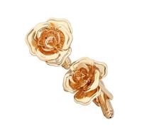 Boutons de manchette en cuivre à ajustement confortable, motif plaqué or élégant, convient pour une tenue décontractée de mariage, One Size, Comme décrit ci-dessus