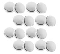 Boutons de Manchette en Cuivre Argenté 16 Pièces, Clip-on | Finition Polie Miroir, Fermoir Stable, pour Poignets de Chemise et Blouses, Style Élégant