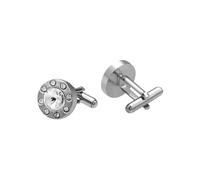 Boutons de manchette en émail et diamant pour homme Noir, taille unique, Métal, Pas de gemme