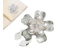 Boutons de manchette en forme de fleur - Cache-clips amovibles Jabot avec bouton de perle, accessoire décoratif élégant pour chemise, bijoux raffinés | Accessoires de mode habillés pour mariage