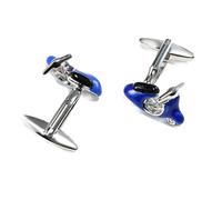Boutons de manchette en forme de moto pour hommes, en émail, emballage en boîte,Couleur or jaune clair,1 paire