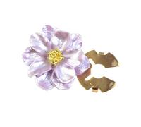 Boutons de manchette en forme de pétales de fleurs nacrées pour homme et femme - Pour uniforme, robe, chemise, tenue décontractée, décoration facile à clipser, taille unique, Comme décrit, Comme
