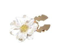 Boutons de manchette en forme de pétales de fleurs nacrées pour homme et femme - Pour uniforme, robe, chemise, tenue décontractée, décoration facile à clipser, taille unique, Comme décrit, Comme