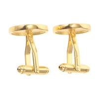 Boutons de Manchette en Zircon Trèfle à Quatre Feuilles 2 Pièces | Cuivre et Zircon, Finition Lisse Raffinée, Usage Affaires et Mariage, Symbole Classique Élégant