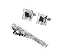 Boutons de manchette, ensemble pince à cravate, costume homme, chemise, accessoire, carré cuivre, boutons de manchette galvanisés, taille unique, Métal, Pas de gemme