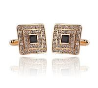 Boutons de manchette européens et américains - Boutons de manchette créatifs français avec strass - Boutons de manchette pour homme - E, comme indiqué