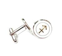 Boutons de manchette, Flèche En Bronze, Totem De Corrosion, Topologie Céleste, Sagittaire, Douze Signes Du Zodiaque, Boucle De Manchette Personnalisée, Accessoire De Chemise, Cadeau Pour Comptable,