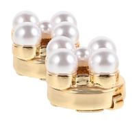 Boutons de Manchette Fleur 2 Pièces Dorés en Alliage | Finition Fleurie à Cristaux, Style Féminin, pour Chemisiers et Tenues de Fête Bureau