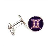 Boutons de manchette, Gemini Cybernetics, Cristal Porte-Bonheur À Arc Électrique, Pour Un Ami. Douze Signes Du Zodiaque, Boucle De Manchette Personnalisée, Accessoire De Chemise, Cadeau Parfait Pou